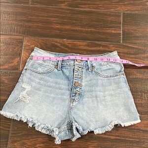 Sincerely Jules Blue Jean Shorts High-Waisted Distressed